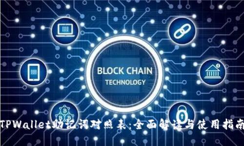 TPWallet助记词对照表：全面解读与使用指南