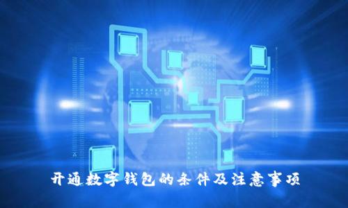 开通数字钱包的条件及注意事项